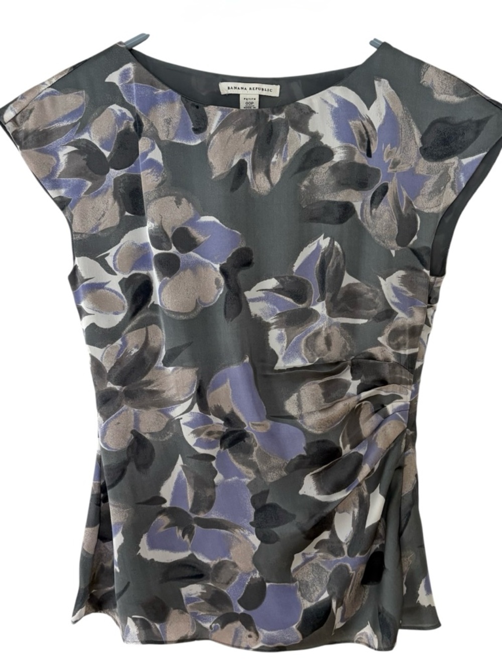 Banana Republic Cap Sleeve Blouse Side Zip Lined